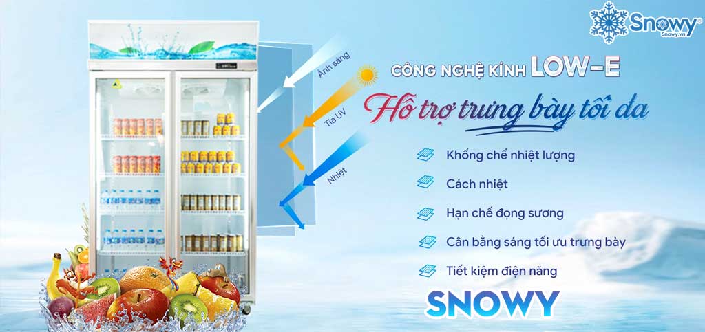 tủ 2 cánh snowy công nghệ Low-E